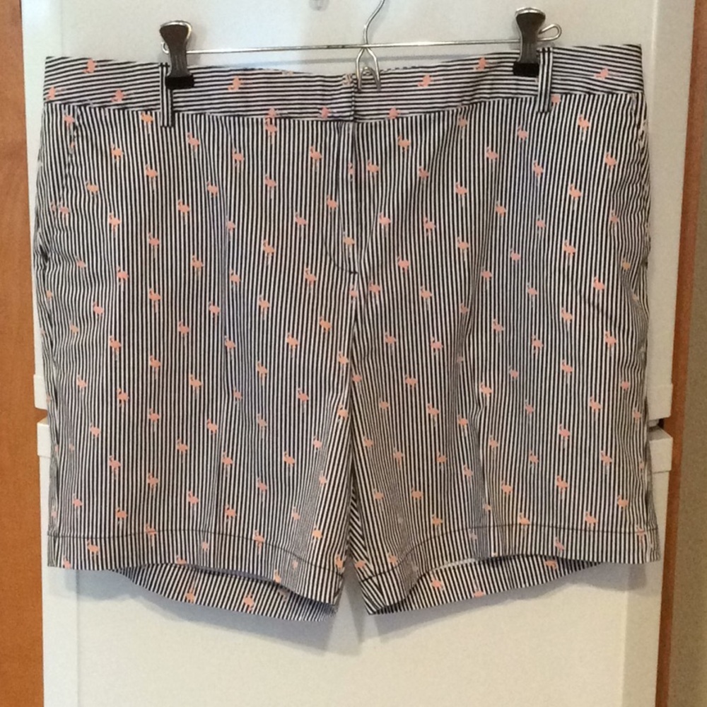 Preppy Flamingo Print Shorts